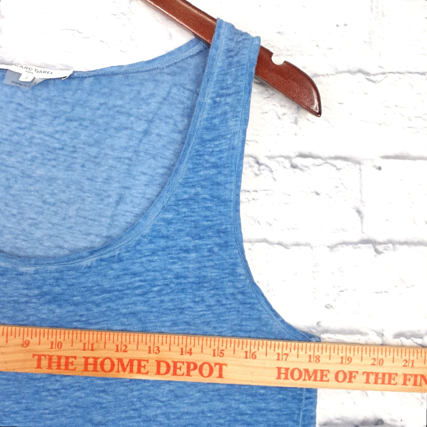 Gerard Darel Gerard Darel Tank Top Scoop Neck Blue Linen Womens Size S Small Size S / US 4 / IT 40 - 7 Thumbnail