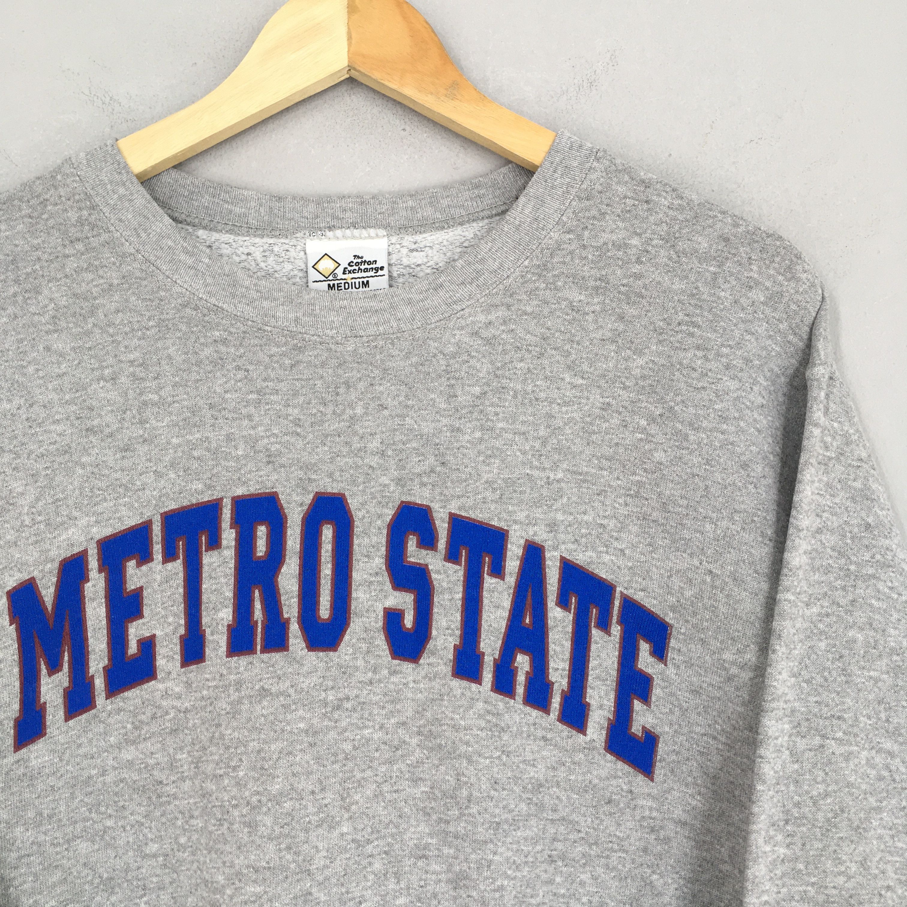 NCAA × Vintage Vintage Metropolitan State University Gray Sweatshirt Medium Size US M / EU 48-50 / 2 - 2 Thumbnail