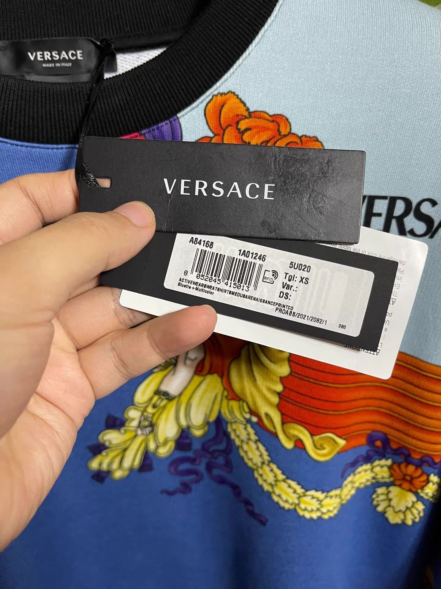 Versace Multi-Color Printed Long Sleeve Sweatshirt XS Size US XS / EU 42 / 0 - 9 Thumbnail