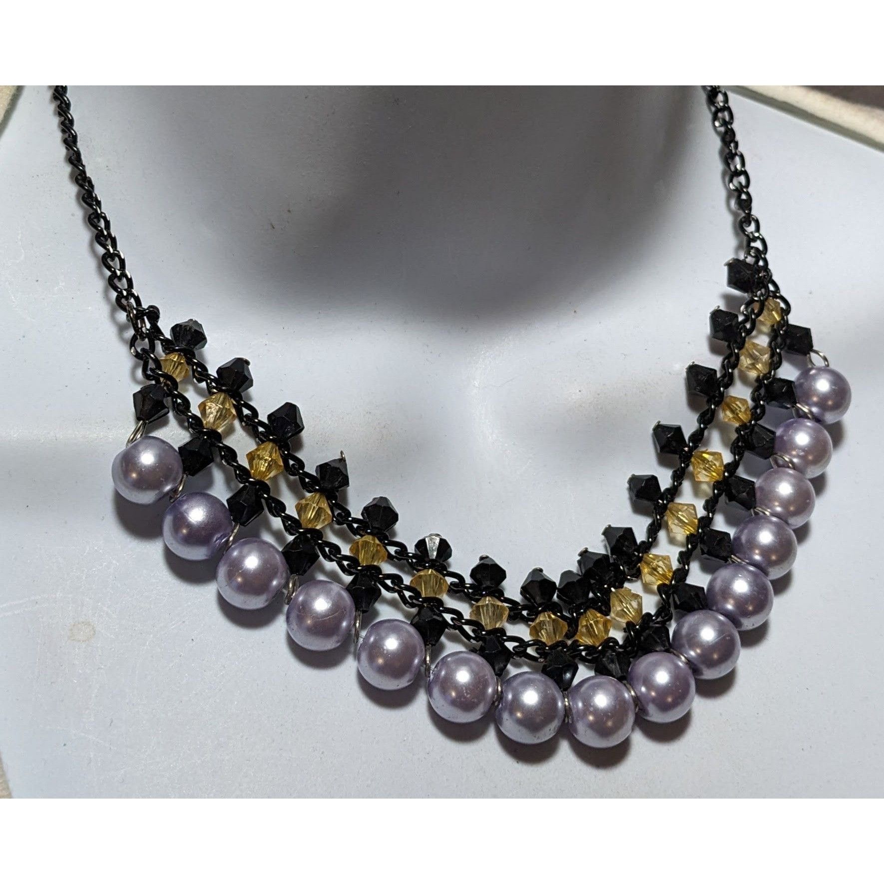 Other Gothic Pastel Purple Pearl Beaded Necklace Size ONE SIZE - 6 Thumbnail