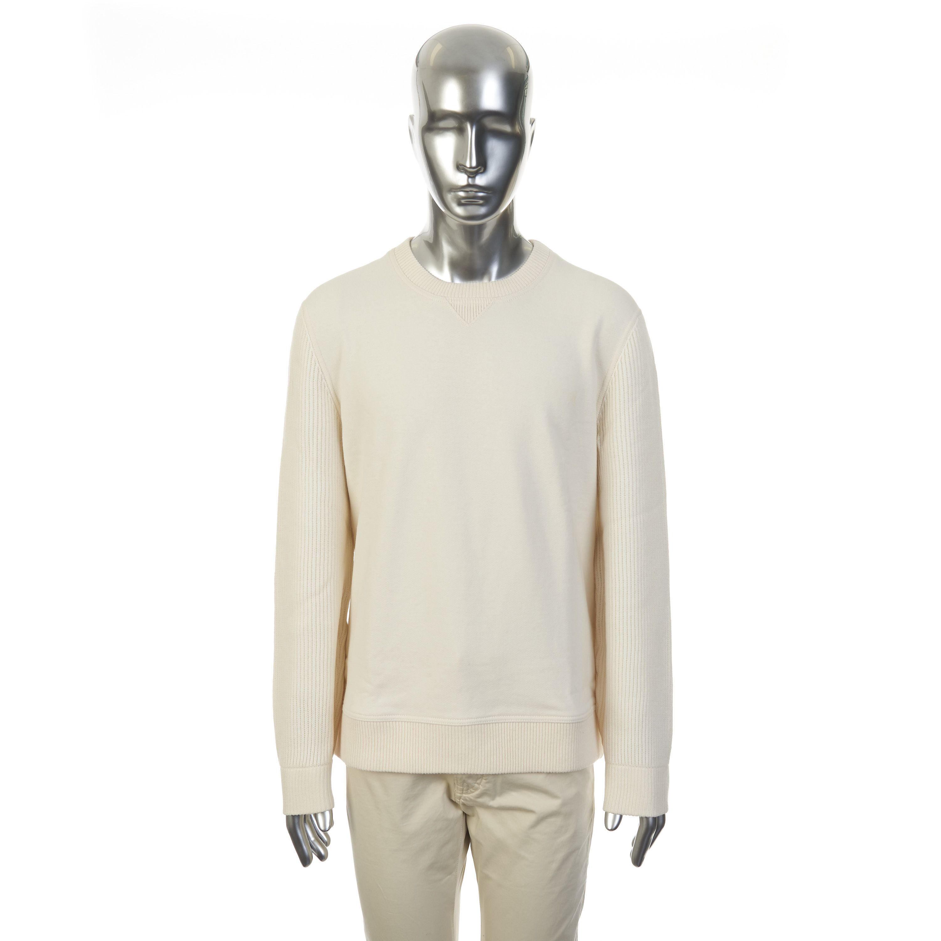 Brunello Cucinelli Crewneck Sweater With English Rib Knit Sleeves Size US L / EU 52-54 / 3 - 9 Thumbnail