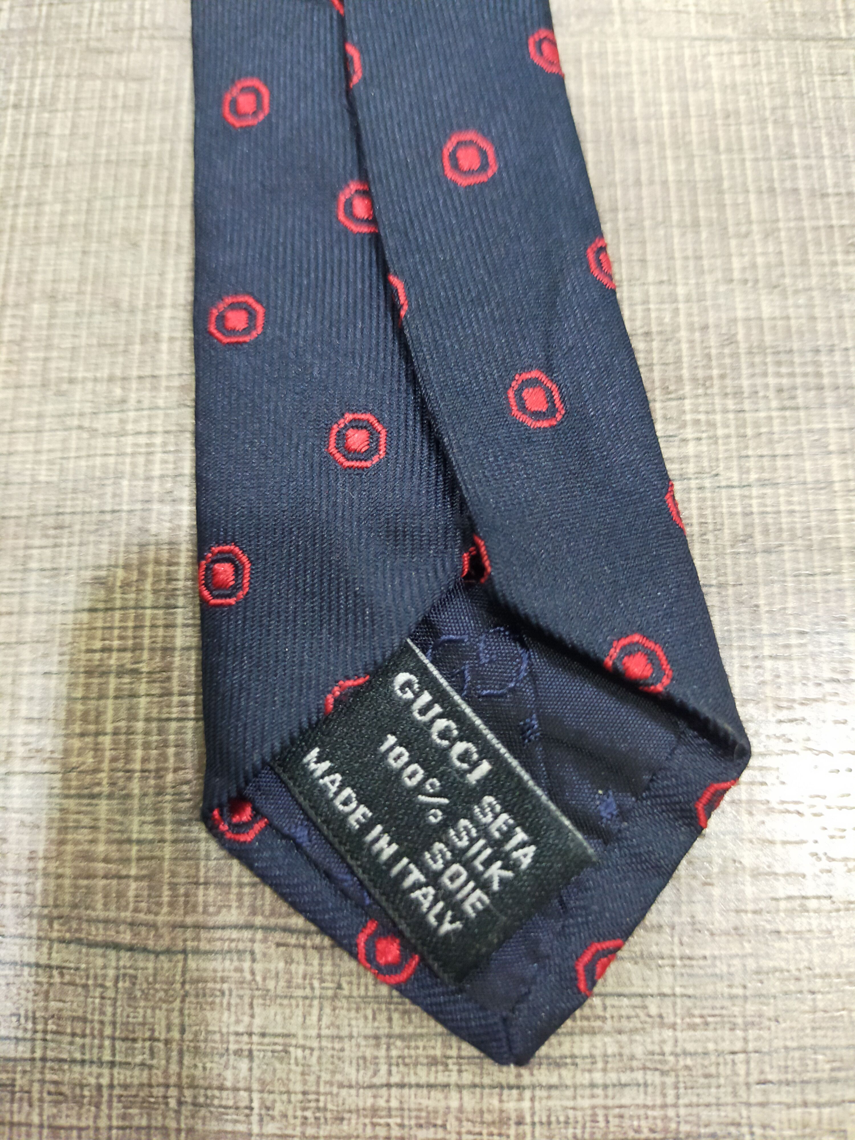Gucci 🔥 NICE !! VINTAGE GUCCI SILK TIE Size ONE SIZE - 3 Thumbnail