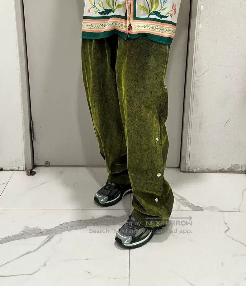 Song For The Mute SONG FOR THE MUTE Green fabric buttoned trousers Size US 32 / EU 48 - 8 Thumbnail