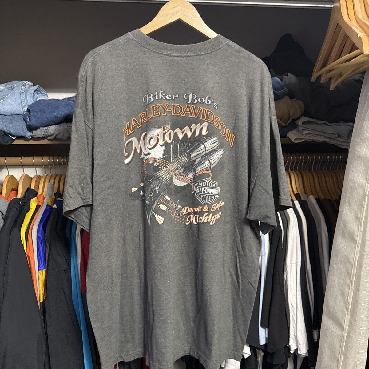 Harley Davidson Vintage Harley Davidson Black Faded Short Sleeve Made USA Size US XXL / EU 58 / 5 - 5 Thumbnail