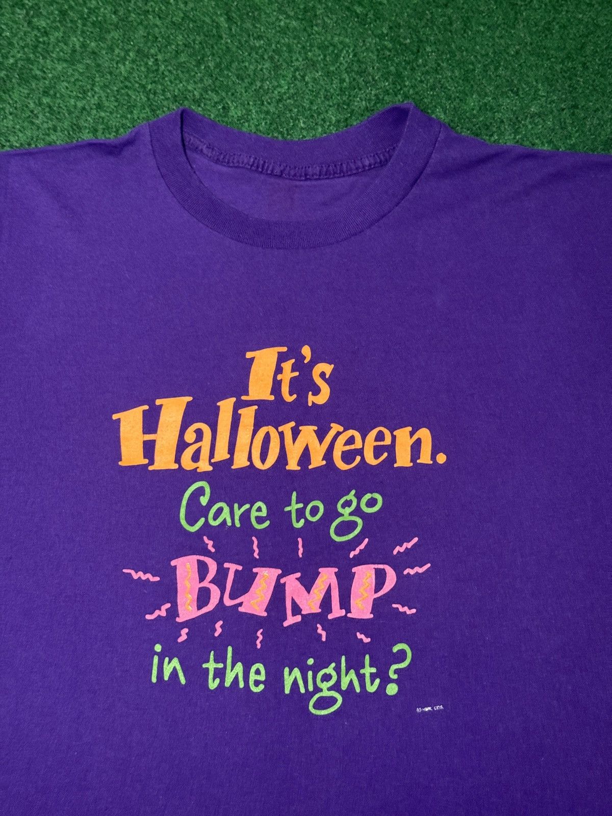 Vintage Vintage 90s Halloween Care To Go Bump In The Night? T Shirt Size US L / EU 52-54 / 3 - 2 Thumbnail