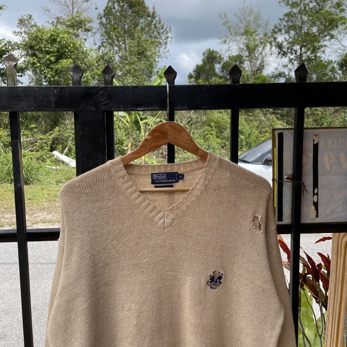 Polo Ralph Lauren 🔥Vintage Polo Ralph Lauren Polo Bear Logo Jumper Knitwear Size US M / EU 48-50 / 2 - 3 Thumbnail