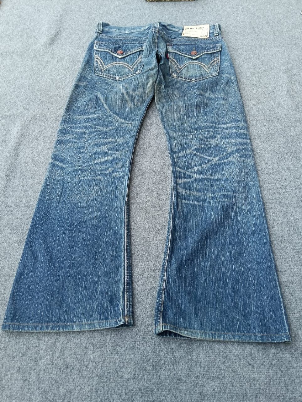 Edwin Edwin Blue Trip 503 Flare Denim Jeans Y2K Style Size US 33 - 2 Thumbnail