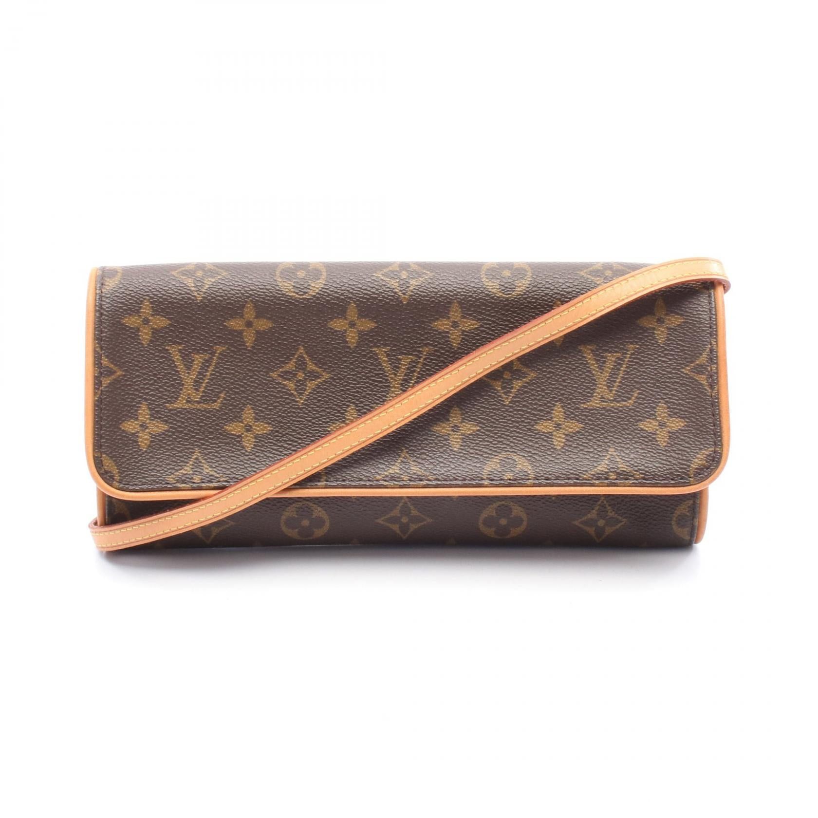 Louis Vuitton Louis Vuitton Pochette Twin Gm Monogram Shoulder Bag Leather Brown Size ONE SIZE - 1 Thumbnail