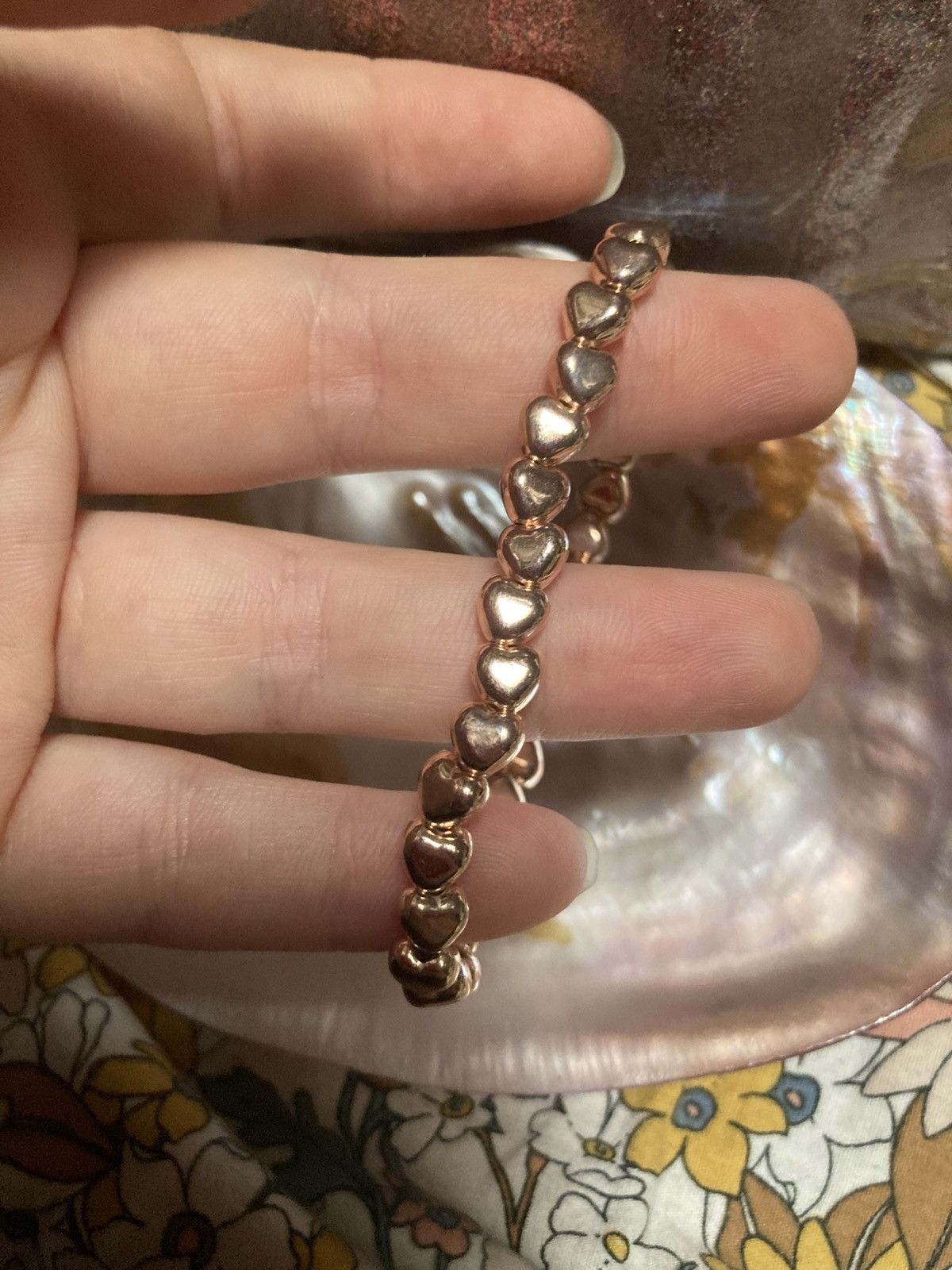 Other Rose gold heart shaped beaded bracelet Size ONE SIZE - 2 Thumbnail