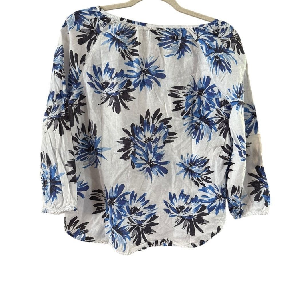 Gap GAP Floral Blouse in Blue and White Size XXS / US 00 / IT 34 - 9 Thumbnail