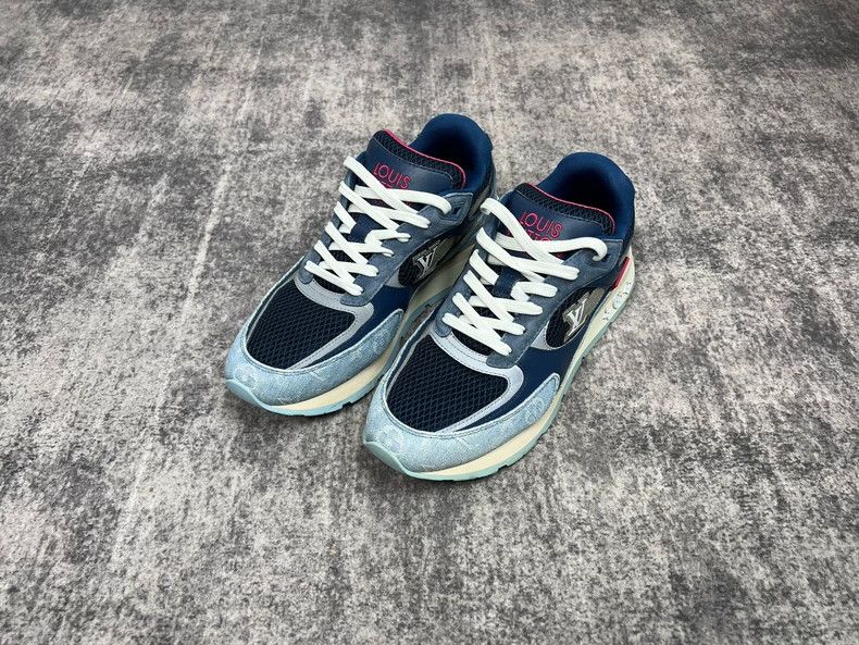 Louis Vuitton Louis Vuitton RUNAWAY Blue Denim Denim Casual Shoes Size US 8 / EU 41 - 1 Thumbnail