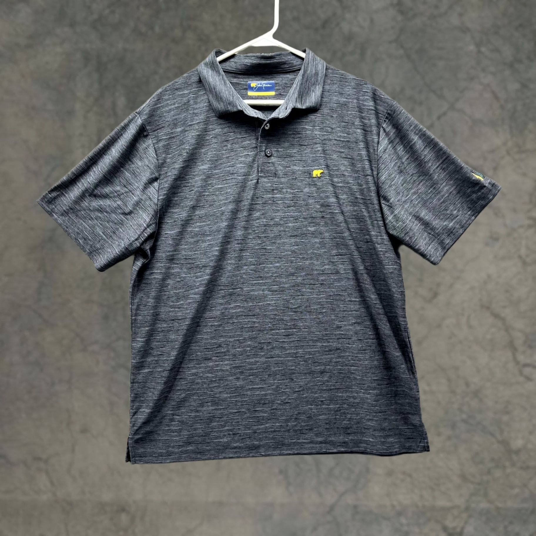 Vintage VINTAGE Jack Nicklaus Polo Shirt Men Large Heather Gray Short Sleeve Casual Preppy Polyester Golf Shirt Mens Size US L / EU 52-54 / 3 - 1 Thumbnail