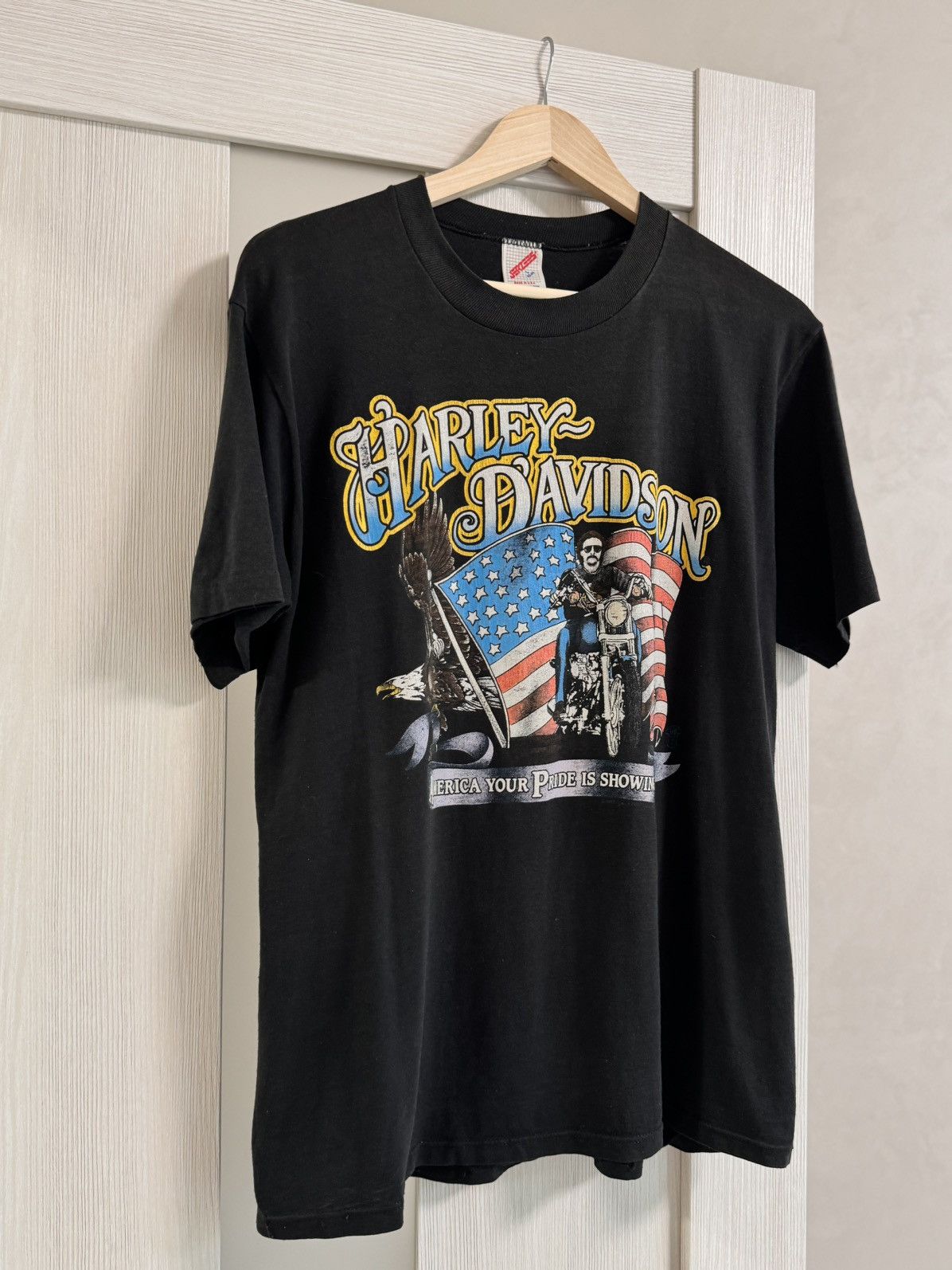 Harley Davidson Vintage 80s Harley Davidson Motorcycles Atlantic City Size US L / EU 52-54 / 3 - 2 Thumbnail