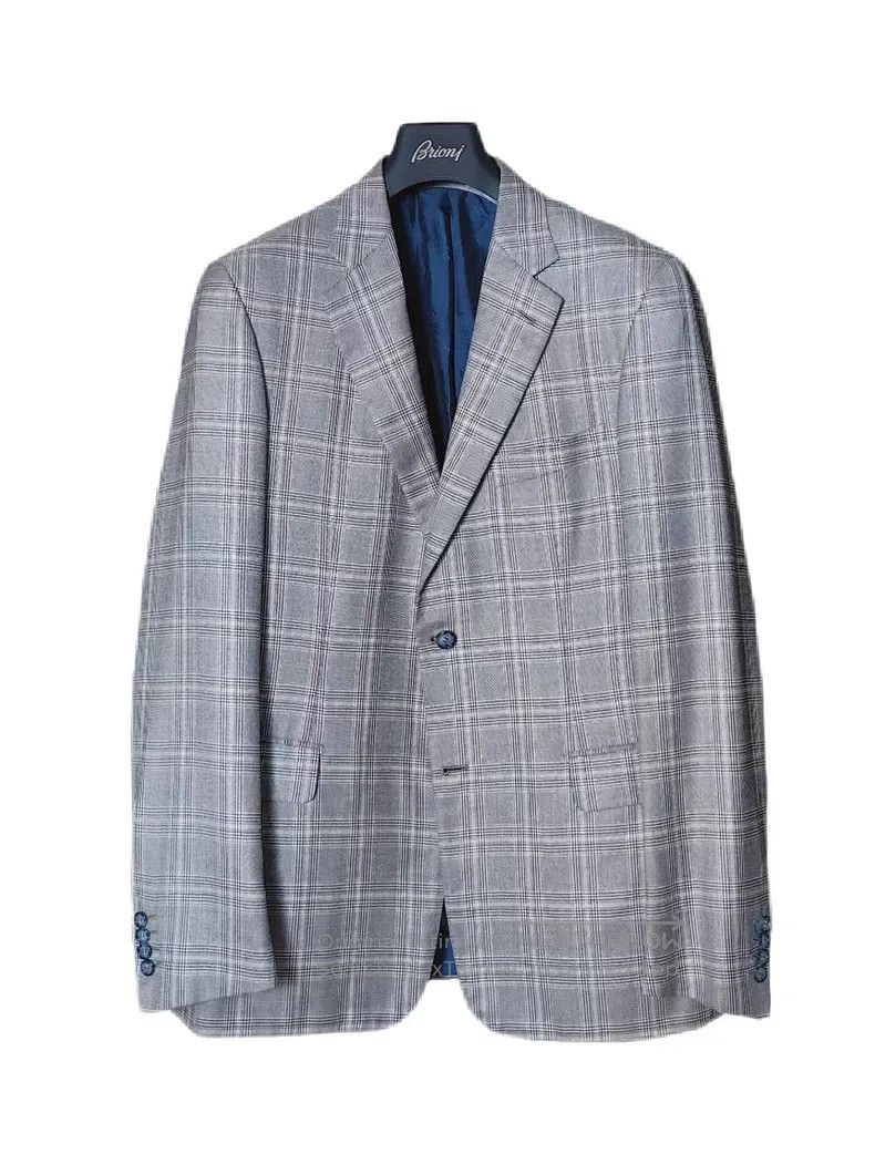 Brioni Brioni Checkered cashmere and silk single-breasted suit Size US L / EU 52-54 / 3 - 1 Thumbnail