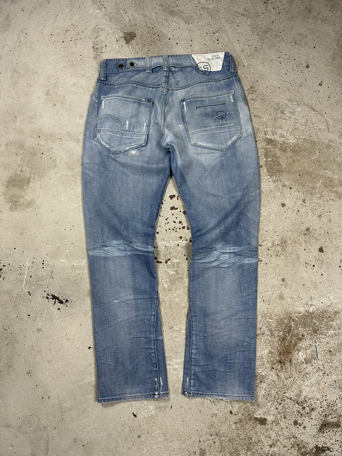 G-Star × Vintage Vintage Y2K G Star Raw Radar Tapered Reworked Denim Pants Size US 36 / EU 52 - 2 Thumbnail