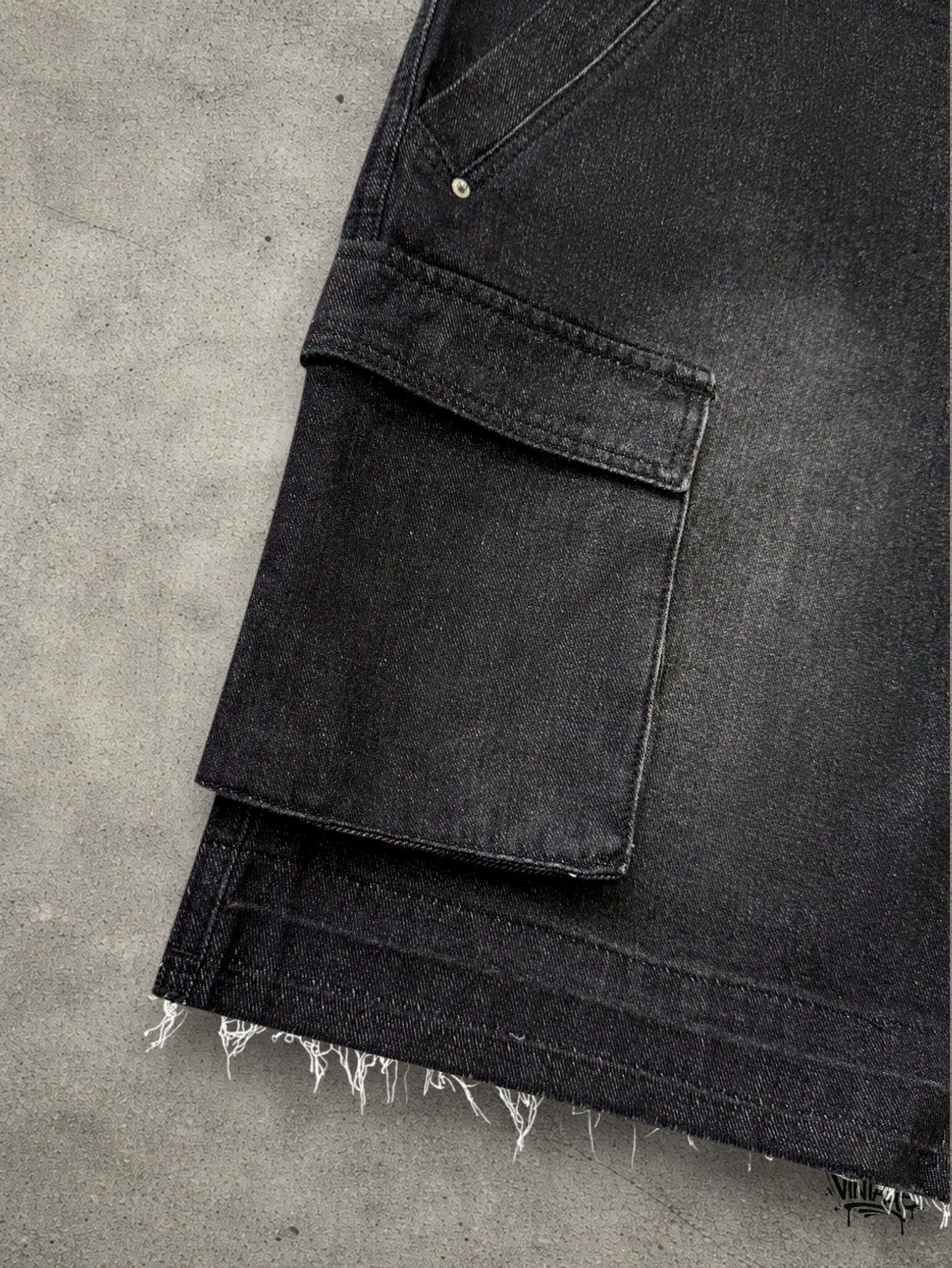Japanese Brand Washed dark gray shorts Size US 32 / EU 48 - 3 Thumbnail