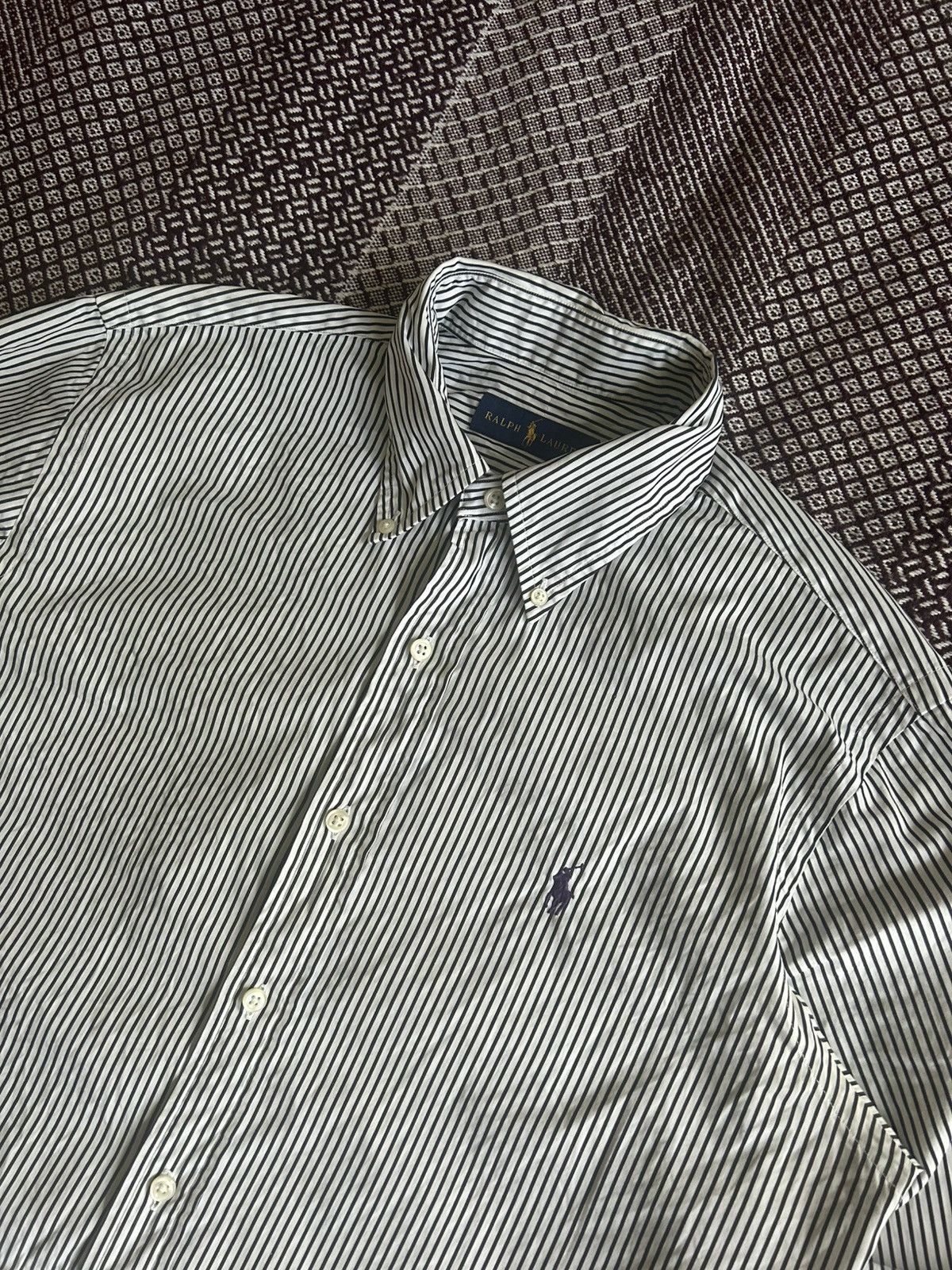 Polo Ralph Lauren Polo Ralph Lauren Striped Solid Style Shirt Button Up Size M Size US M / EU 48-50 / 2 - 5 Thumbnail