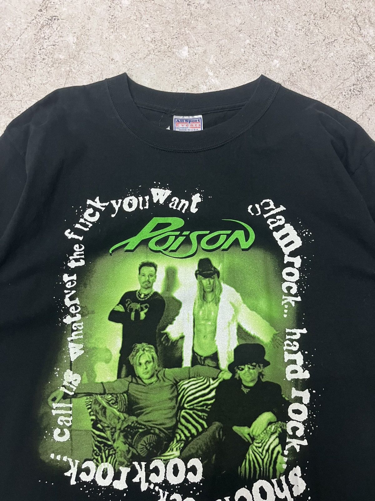 Band Tees Vintage black poison band tee Size US L / EU 52-54 / 3 - 1 Thumbnail