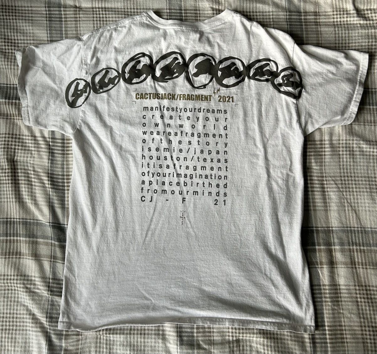 Fragment Design × Nike × Travis Scott Travis Scott Cactus Jack x Fragment Manifest Shirt - White Size US M / EU 48-50 / 2 - 3 Thumbnail