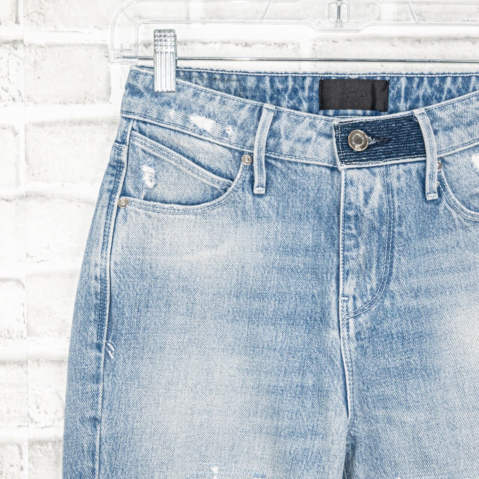 Rta RtA Straight Leg Denim Jeans Distressed Ripped light wash Size 23" - 8 Thumbnail