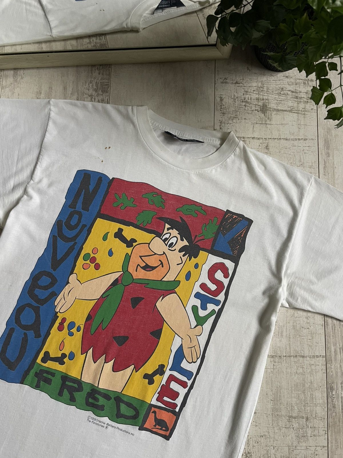 Cartoon Network × Vintage Vintage Flinstones 1990 Fred Hanna-Barbera T-Shirt Size US M / EU 48-50 / 2 - 3 Thumbnail