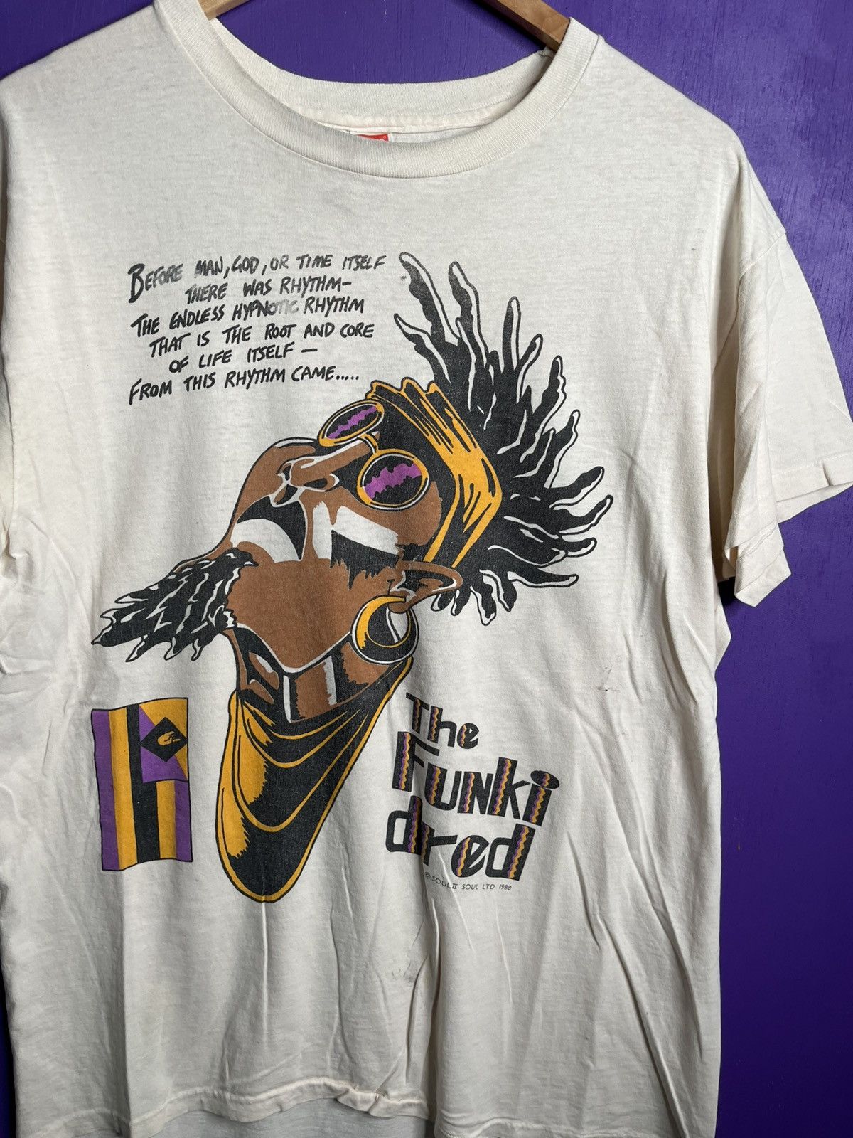 Band Tees × Vintage Vintage 1988 Soul II Soul The funki dred 1990 tour t-shirt Size US L / EU 52-54 / 3 - 3 Thumbnail