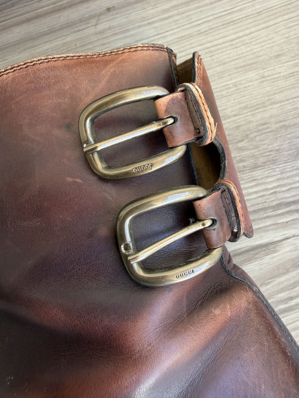 Gucci officer double buckle military boots Size US 8 / EU 41 - 7 Thumbnail