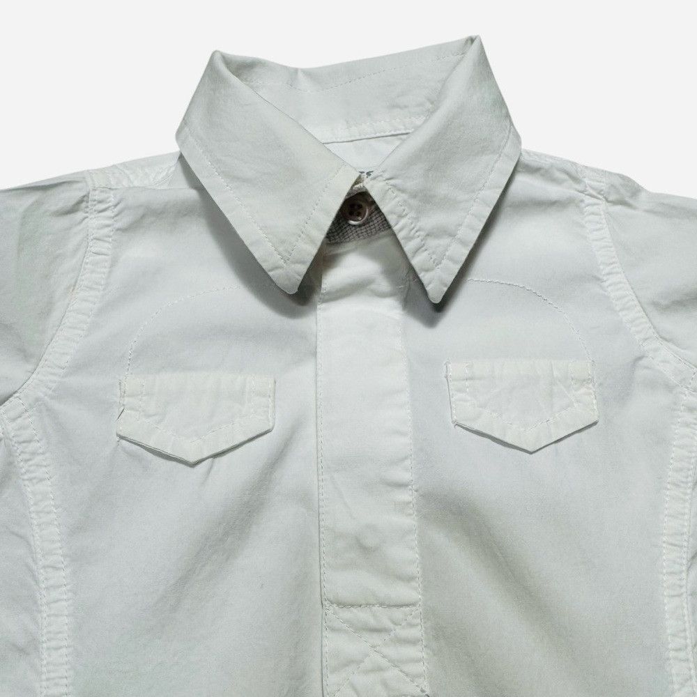 IKKS IKKS Baby Boy White Embroidered Cotton Shirt Made in France Size US XXS / EU 40 - 8 Thumbnail