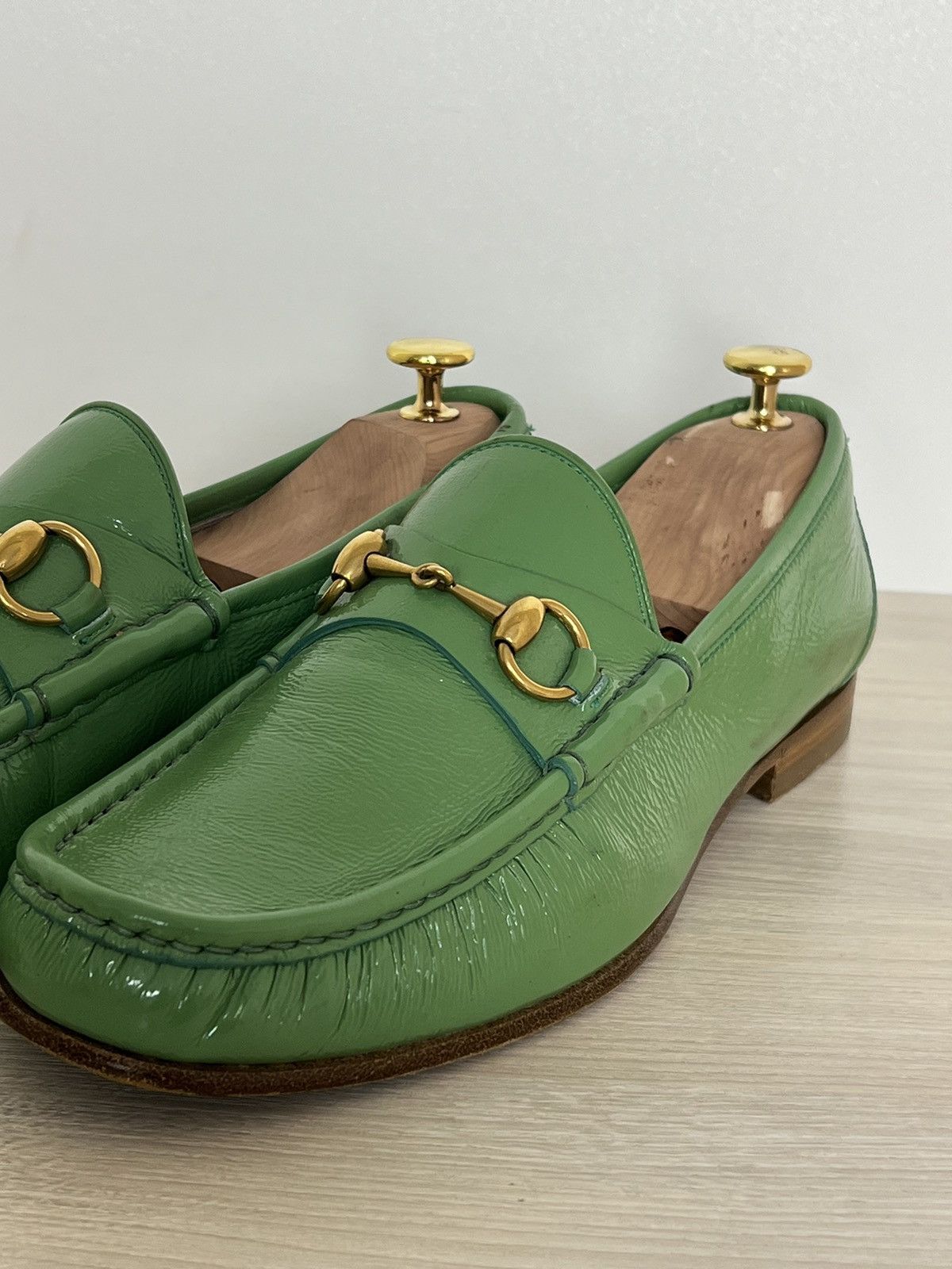 Gucci Teal Patent Leather Horsebit Loafers Size US 9 / EU 42 - 5 Thumbnail