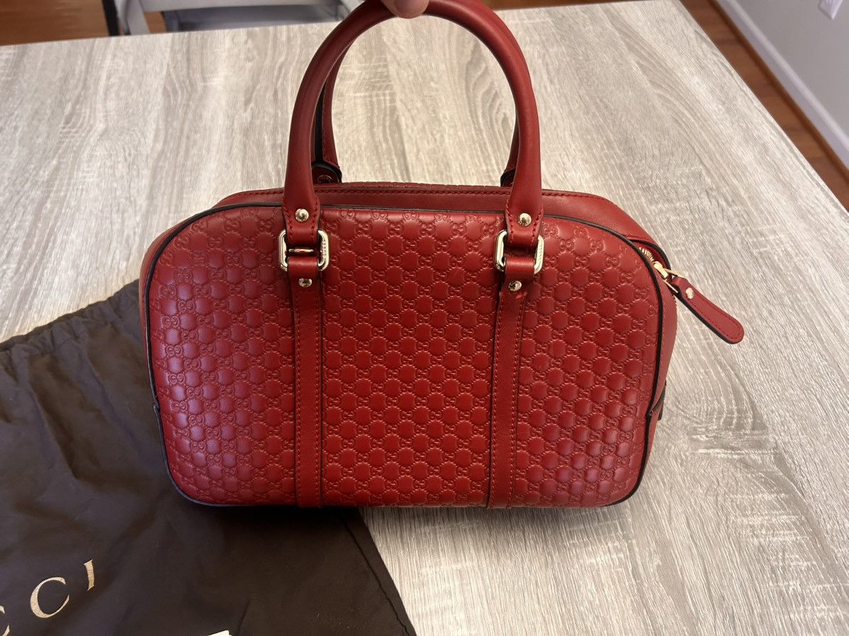 Gucci GUCCI GG LOGO LEATHER S/M SATCHEL BAG Size ONE SIZE - 2 Thumbnail