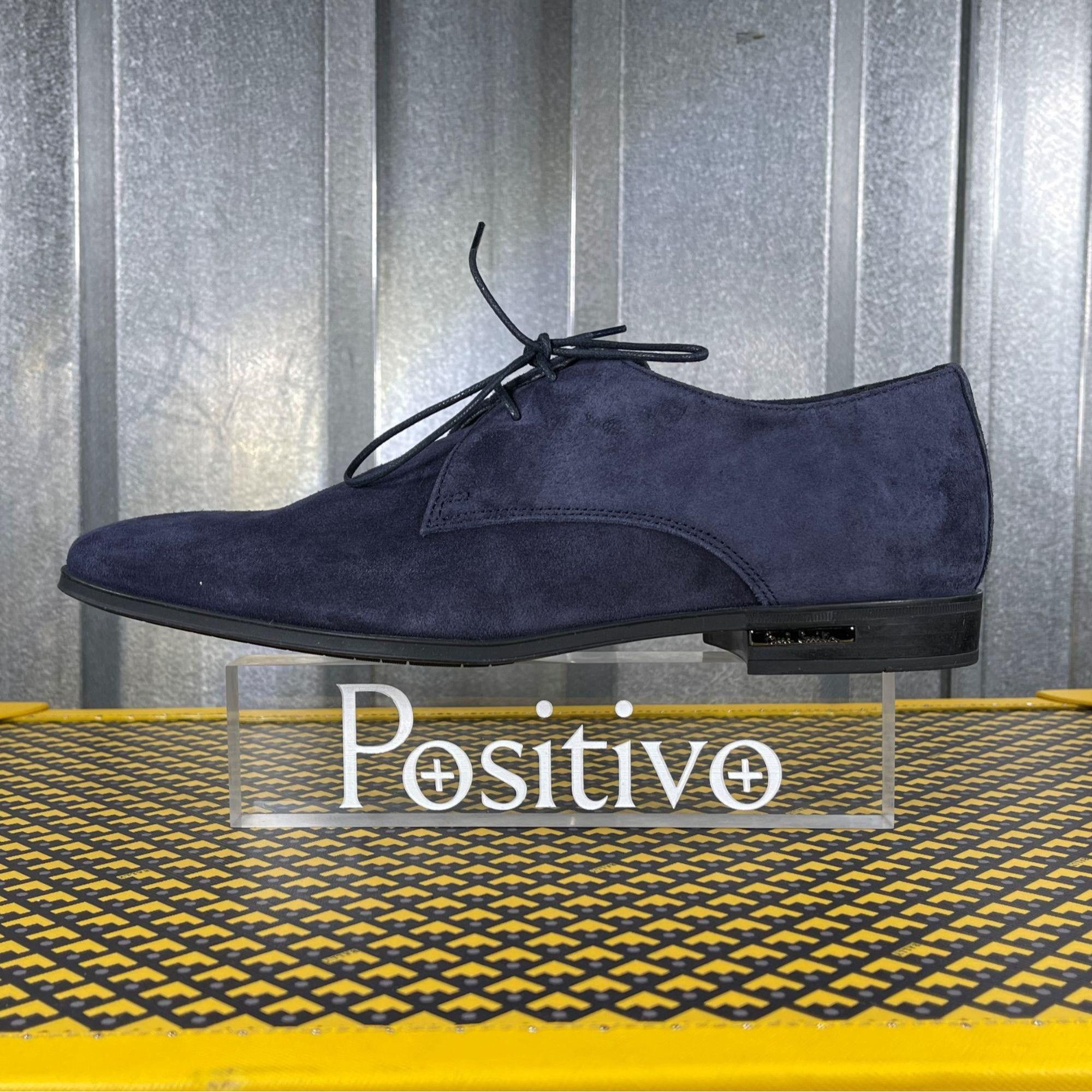 image of Paul Smith Coney Dark Navy Suede Derby Shoes Us 7, Men's