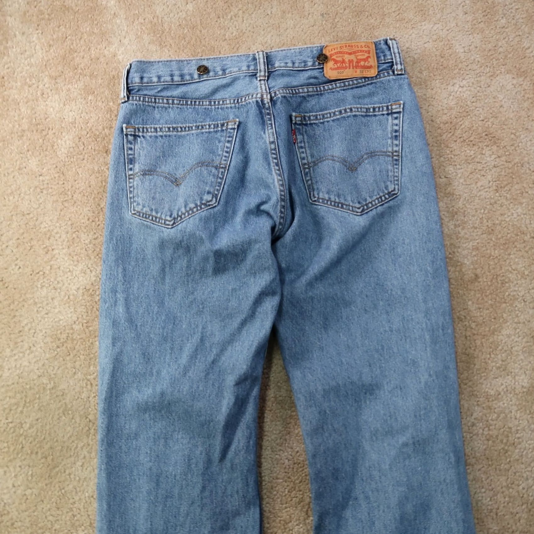 Levi's VINTAGE Levis 505 Regular Fit Straight Leg Jeans Men 32x32 Blue Denim Size US 32 / EU 48 - 5 Thumbnail