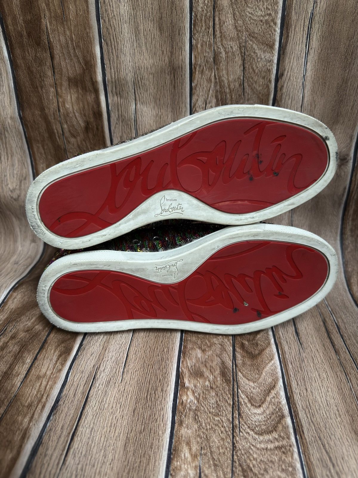 Christian Louboutin ❤️🔥Bip bip sequin trainers Size US 7.5 / IT 37.5 - 17 Thumbnail