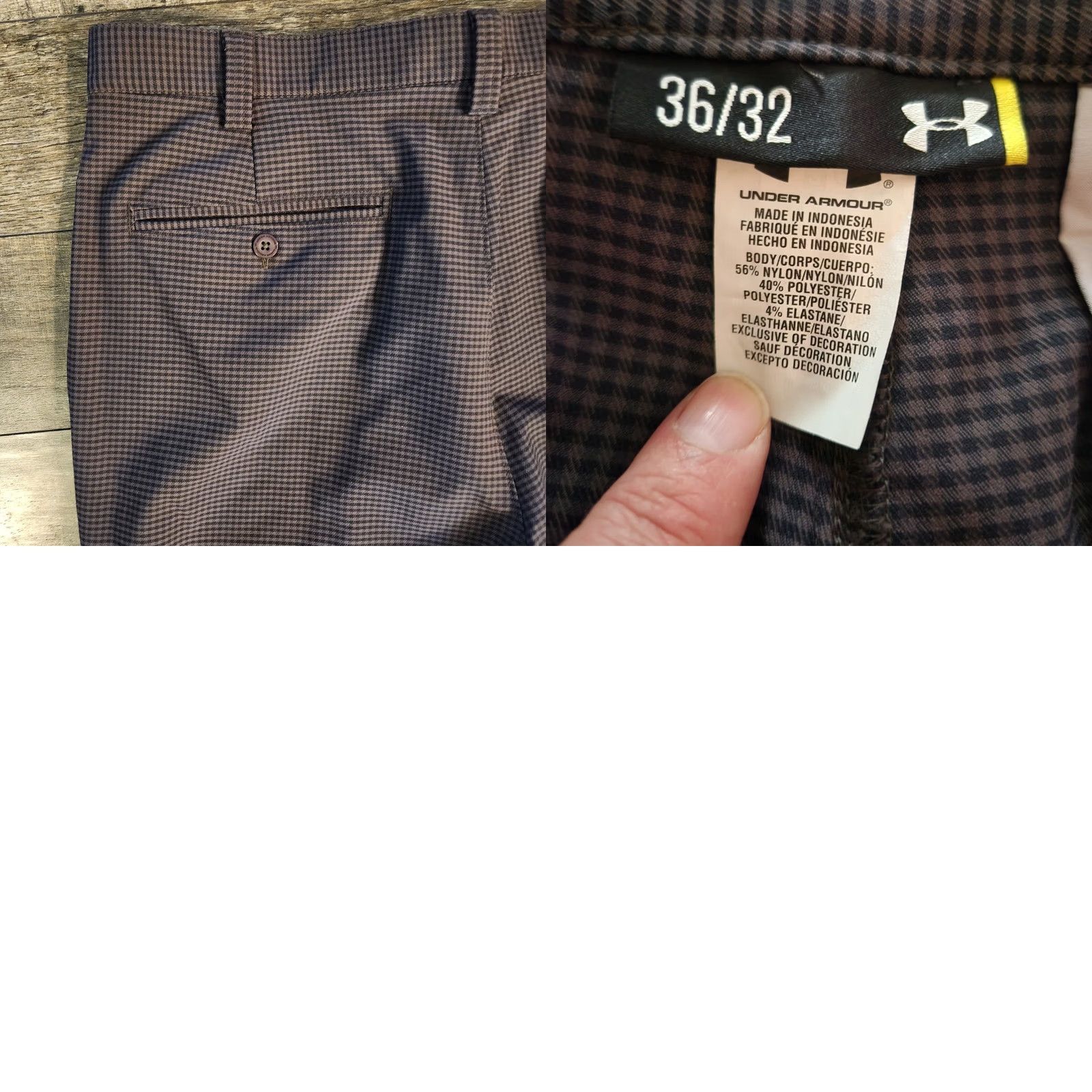 Under Armour Under Armour Pants Mens 36x32 Gray Check Bentgrass Tech Golf Performance Stretch Chino Casual Straight Logo Preppy Sports Mens Size US 36 / EU 52 - 9 Thumbnail