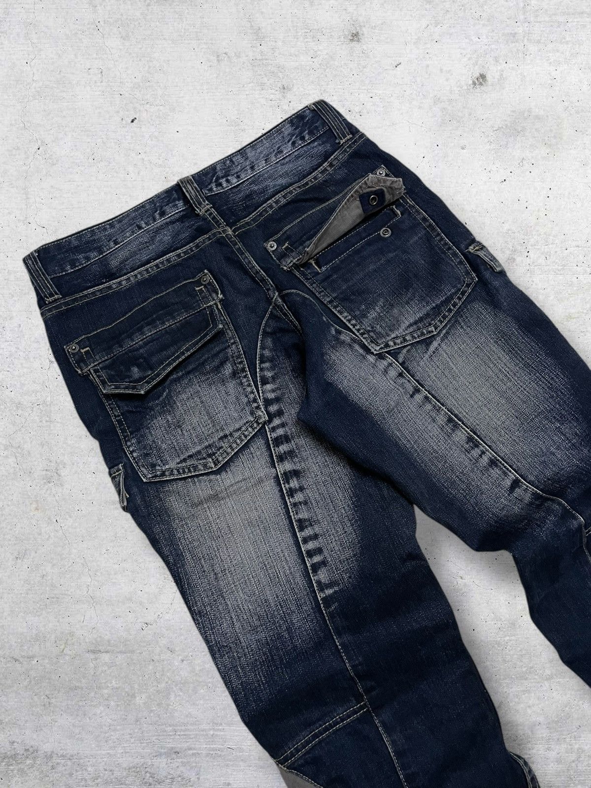 PPFM PPFM RECONSTRUCTED MULTIZIP ICONIC JAPAN DESIGNER 90S DENIM Size US 31 - 10 Thumbnail