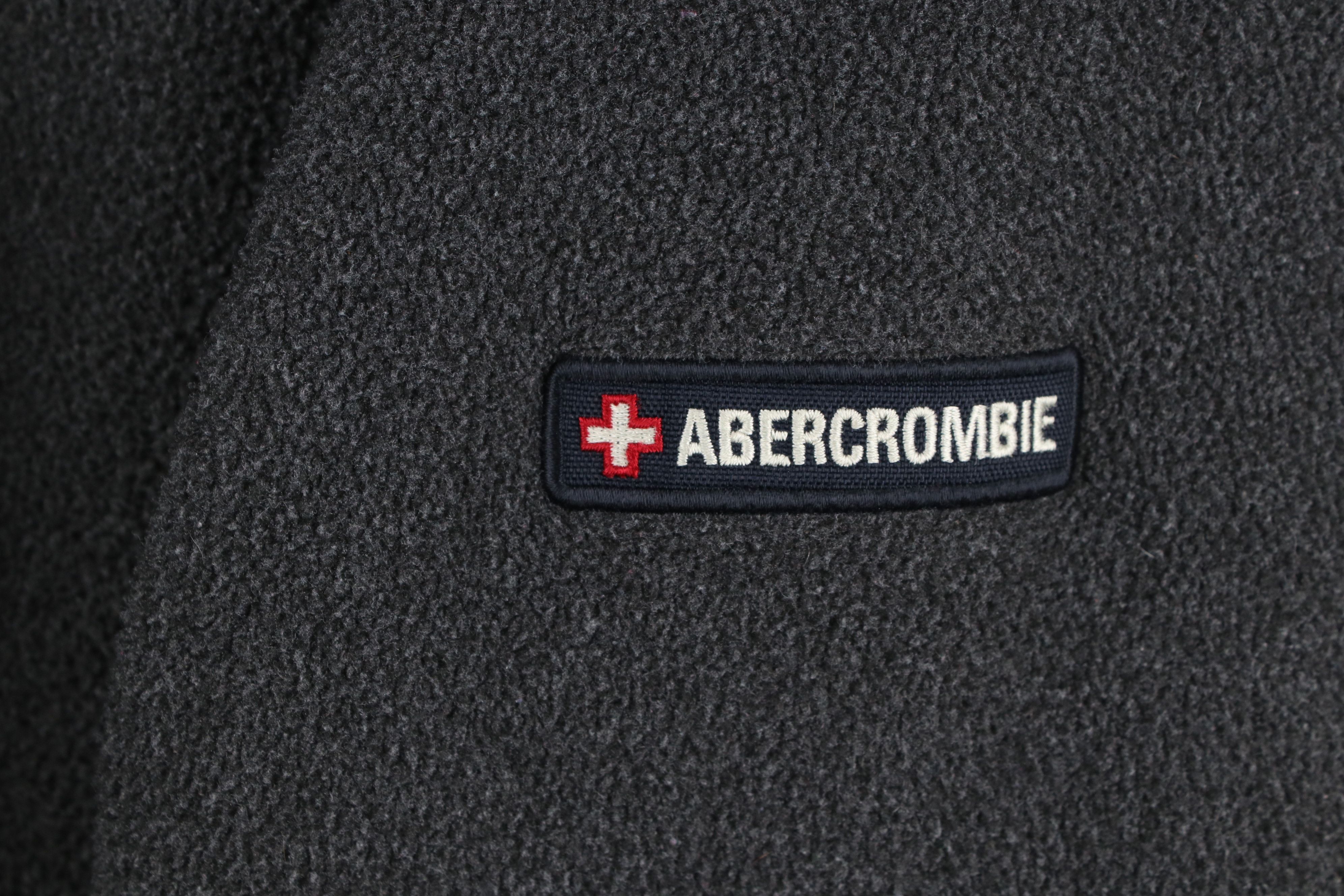 Abercrombie & Fitch × Vintage Vintage 90s Abercrombie & Fitch Half Zip Fleece Sweater Size US XL / EU 56 / 4 - 4 Thumbnail