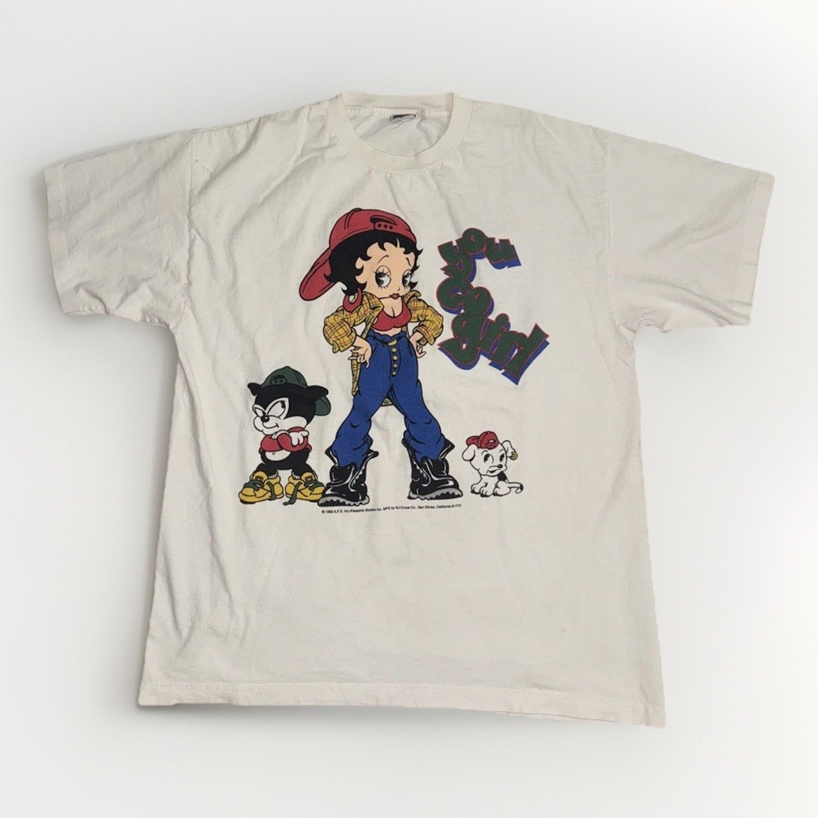 Vintage Vintage Betty Boop T-Shirt XL 22x28 Dog Cartoon 90s Size US XL / EU 56 / 4 - 1 Thumbnail