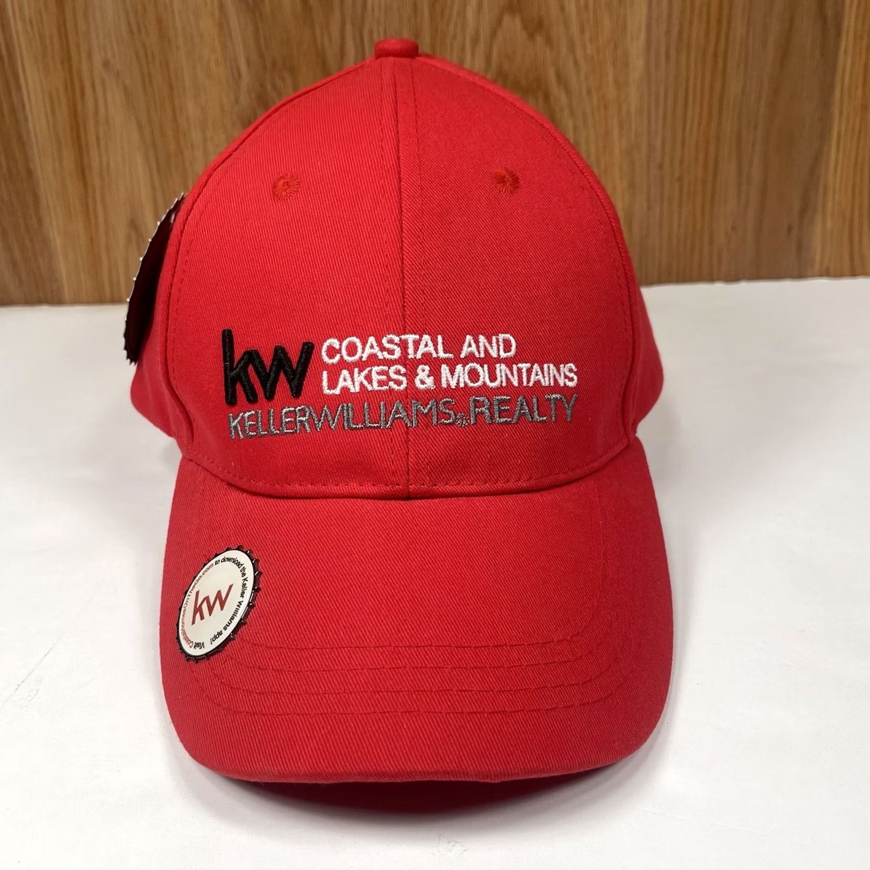 Vintage 360 HeadGear Baseball Cap Hat Adjustable Red with Built In Bottle Opener Under Visor Mens Adults Cap Size ONE SIZE - 2 Thumbnail