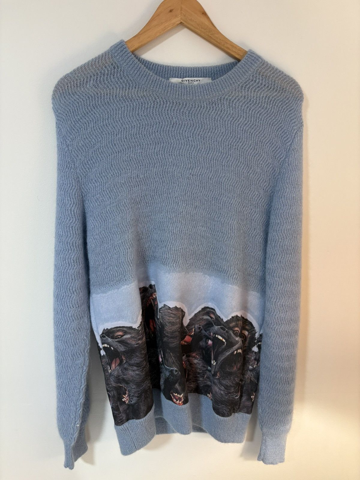 Givenchy Givenchy Blue Graphic Knit Sweater Size XS / US 0-2 / IT 36-38 - 1 Thumbnail