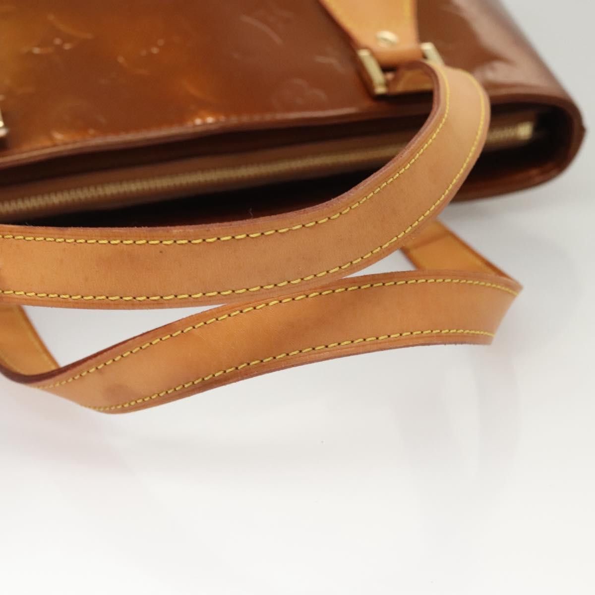 Louis Vuitton LOUIS VUITTON Monogram Vernis Houston Hand Bag Bronze M91122 Size ONE SIZE - 7 Thumbnail