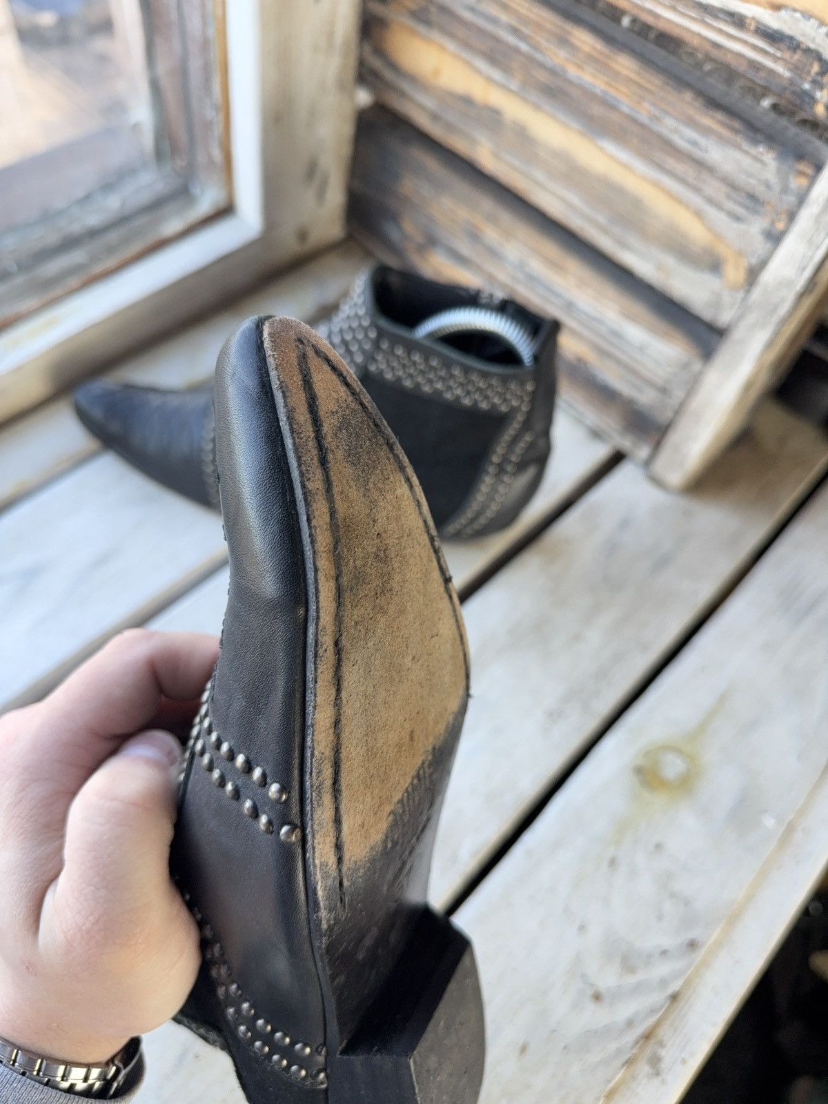 Anine Bing Anine Bing 00s Studded Western Leather Boots Made USA Size US 6.5 / IT 36.5 - 8 Thumbnail