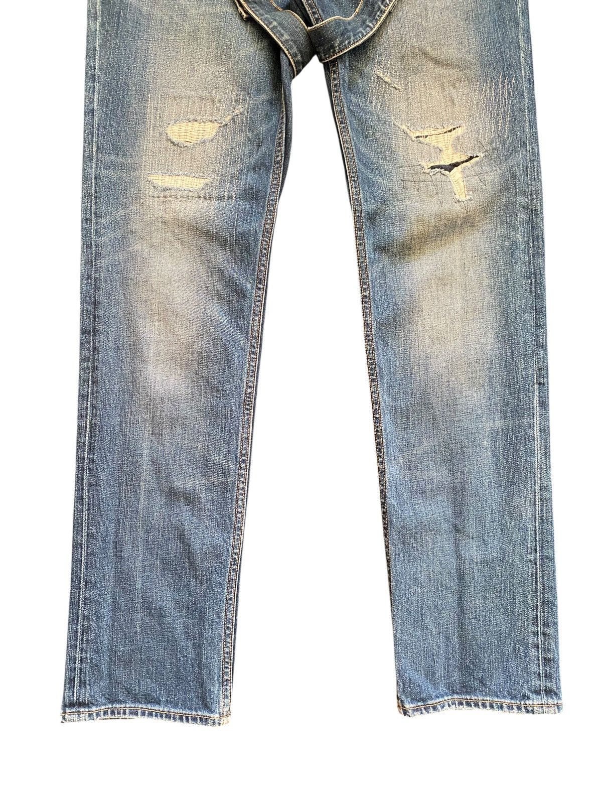 Kim Jones Kim Jones x GU distressed bondage denim Size US 35 - 3 Thumbnail
