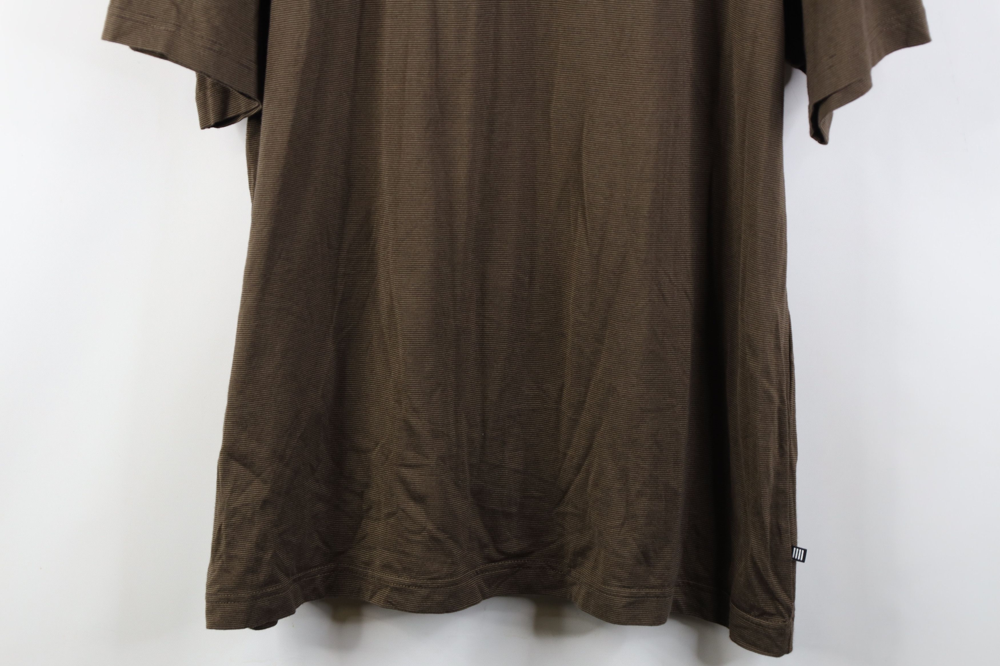 Vintage Vintage 90s Y2K Streetwear Blank Striped Knit T-Shirt Brown Size US XXL / EU 58 / 5 - 3 Thumbnail