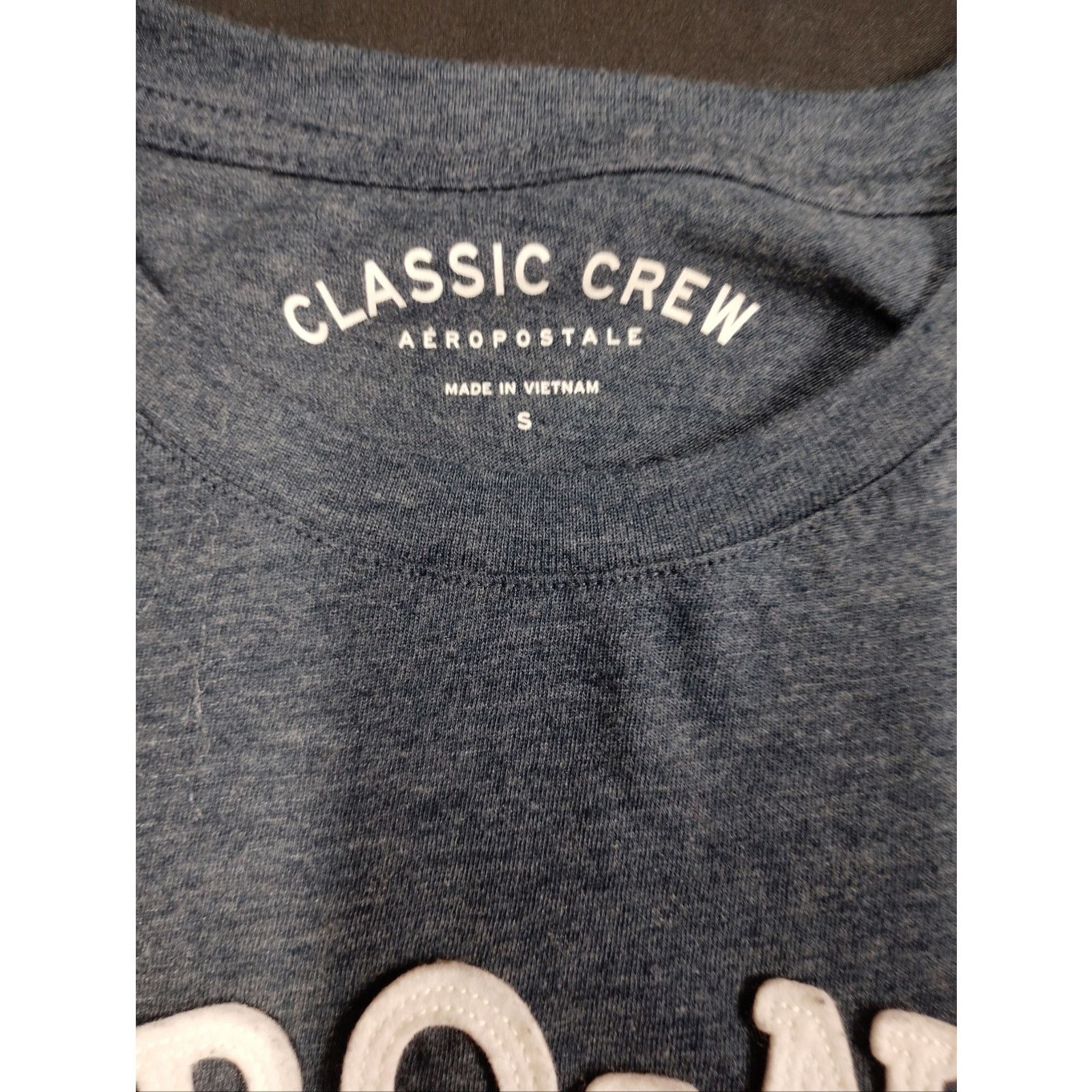 Aeropostale Aeropostale Blue Graphic Crest Tee Size S / US 4 / IT 40 - 3 Thumbnail