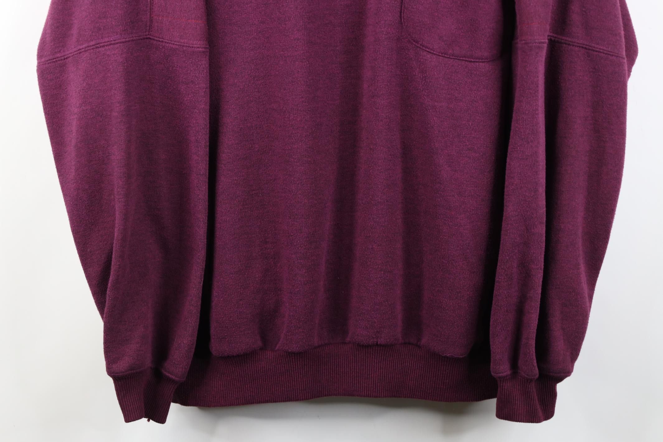 Vintage Vintage 90s Streetwear Collared Pullover Sweatshirt Purple Size US XL / EU 56 / 4 - 3 Thumbnail
