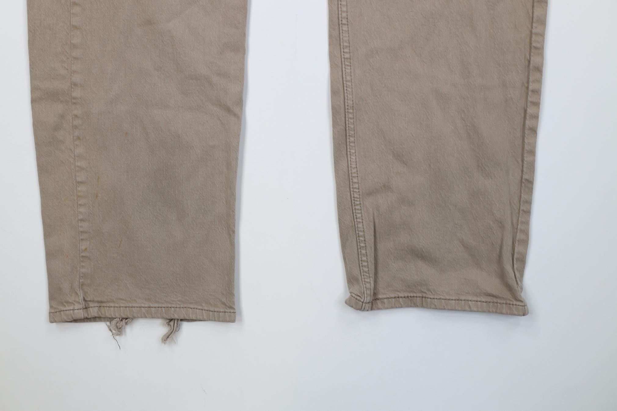 Levi's Vintage Y2K Levis 505 Regular Straight Leg Jeans Beige Size US 38 / EU 54 - 4 Thumbnail