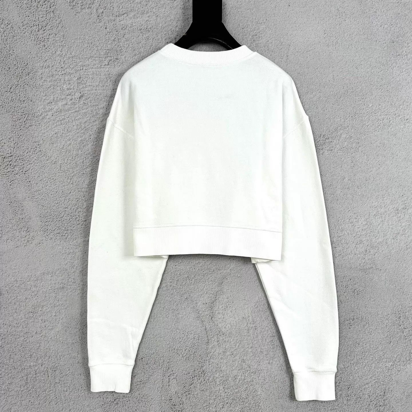 Miu Miu Miu Miu White Beaded Crystal Fleece Sweatshirt M Size M / US 6-8 / IT 42-44 - 2 Thumbnail