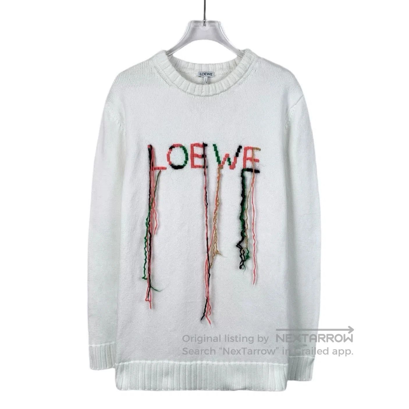 Loewe Loewe Logo Embroidered Cotton Crewneck Sweater. Size XS / US 0-2 / IT 36-38 - 1 Thumbnail