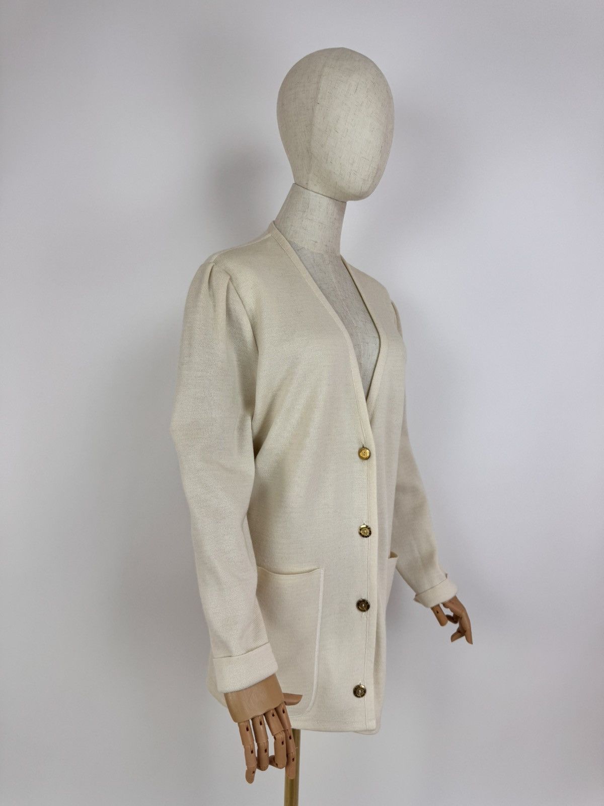Designer × Vintage Devernois Vintage French Wool Gardigan Old Money Preppy Size XXL / US 16-18 / IT 52-54 - 3 Thumbnail