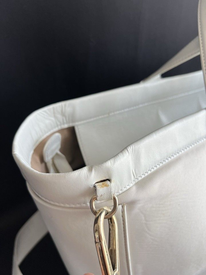 Versace Versace Young Large White Leather/Fabriic Bag Size ONE SIZE - 11 Thumbnail